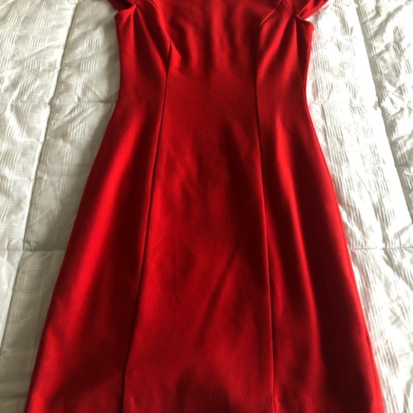 🍊H&M Dress in Deep Orange 🍊 Colour, in Butterfly Sleeves and Back Slit 🍊 - Picture 11 of 12